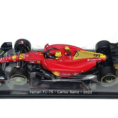 Bburago 1/24 Scale F1 Ferrari F1-75 - #55 Carlos Sainz 2022