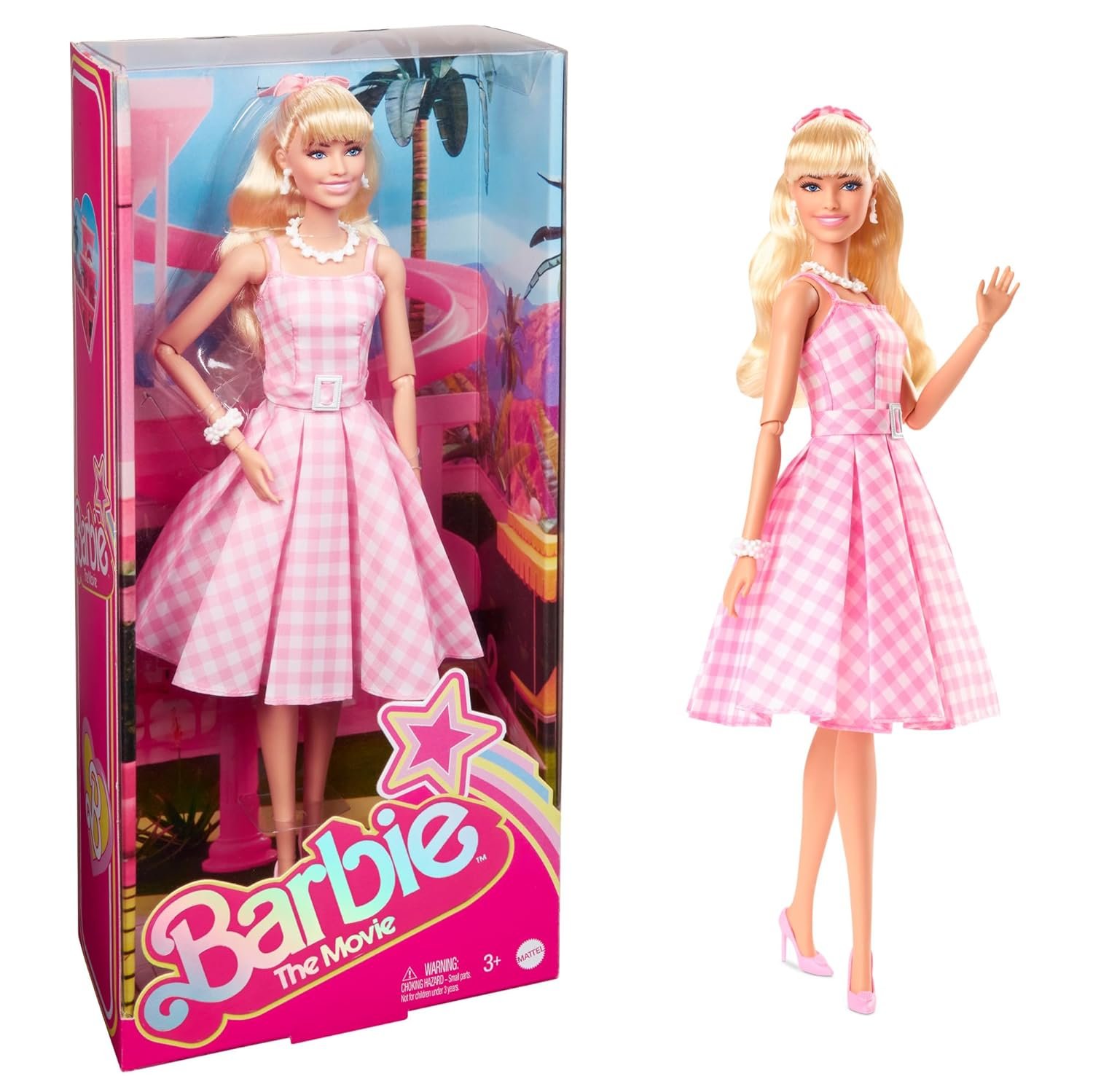 Barbie The Movie Doll Wearing Pink&White image 1