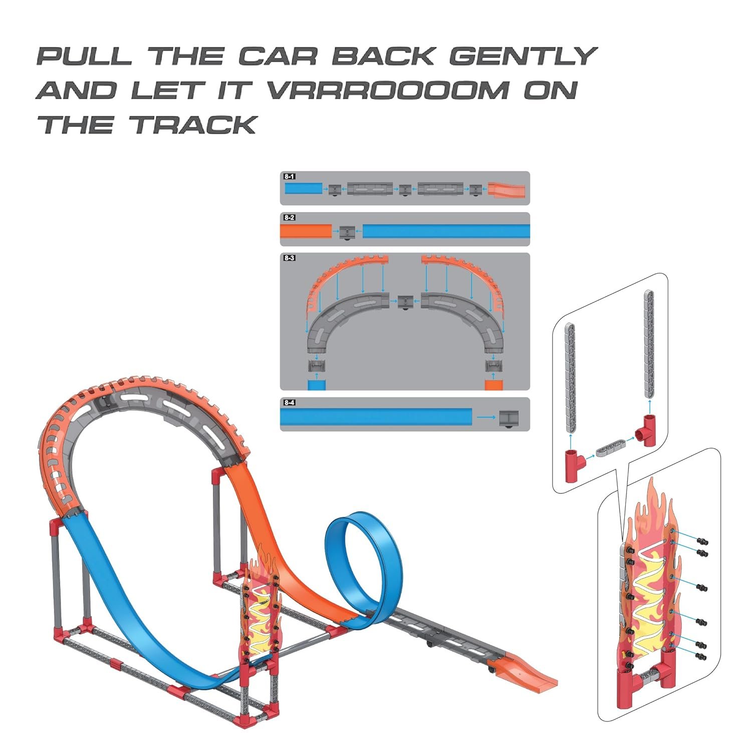 Playzu High Speed Track Set Pull Back – Rally image 2