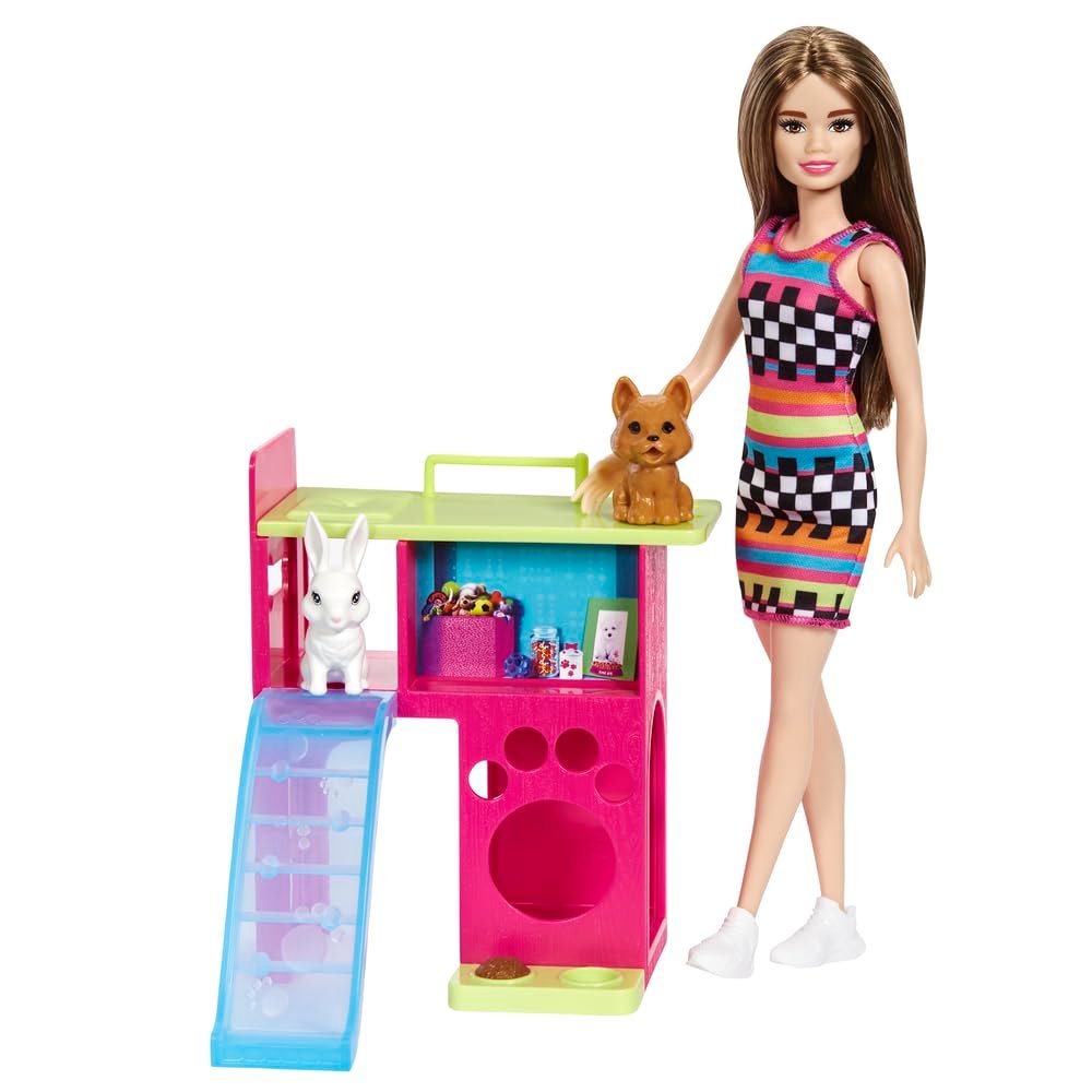 Barbie with Pet Playhouse Playset image 2