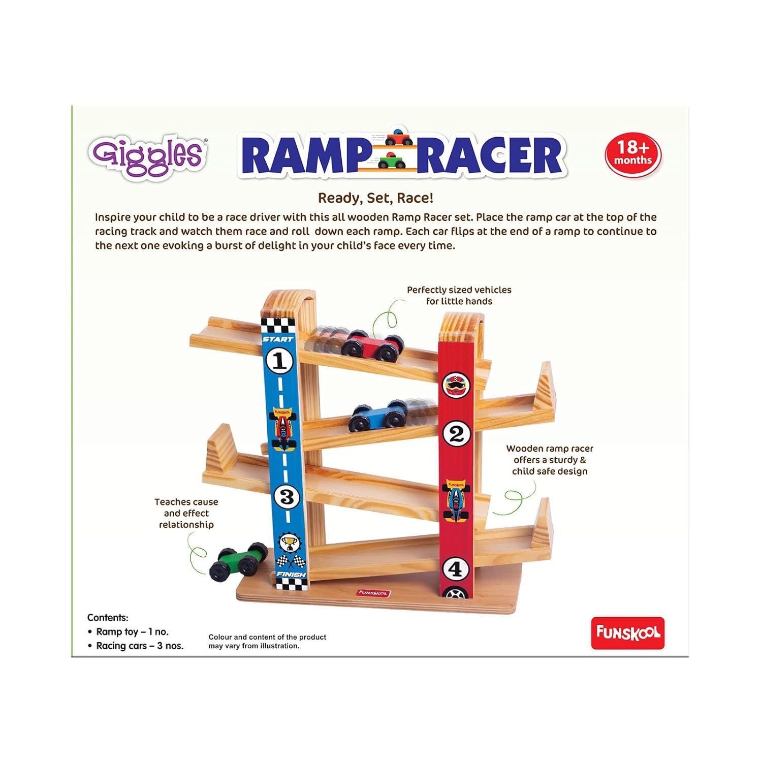 Giggles Funskool Ramp Wooden Racing Toy image 3