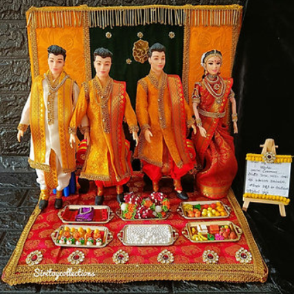 Dhoti Ceremony Theme Customized Doll Set image 1