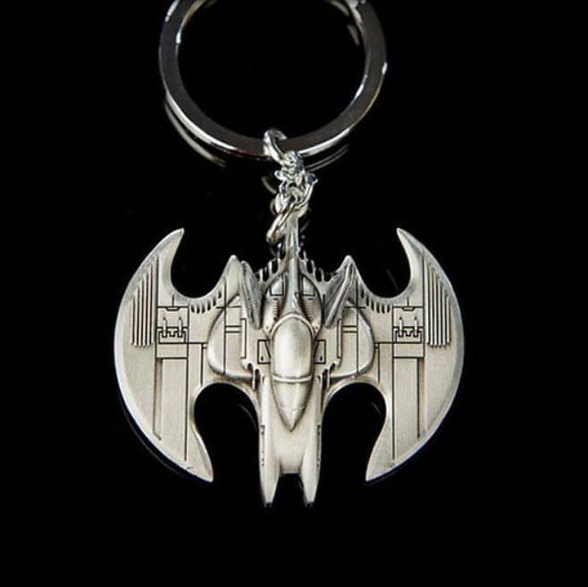 QM Batman Batwing Metal Keychain Replica image 1
