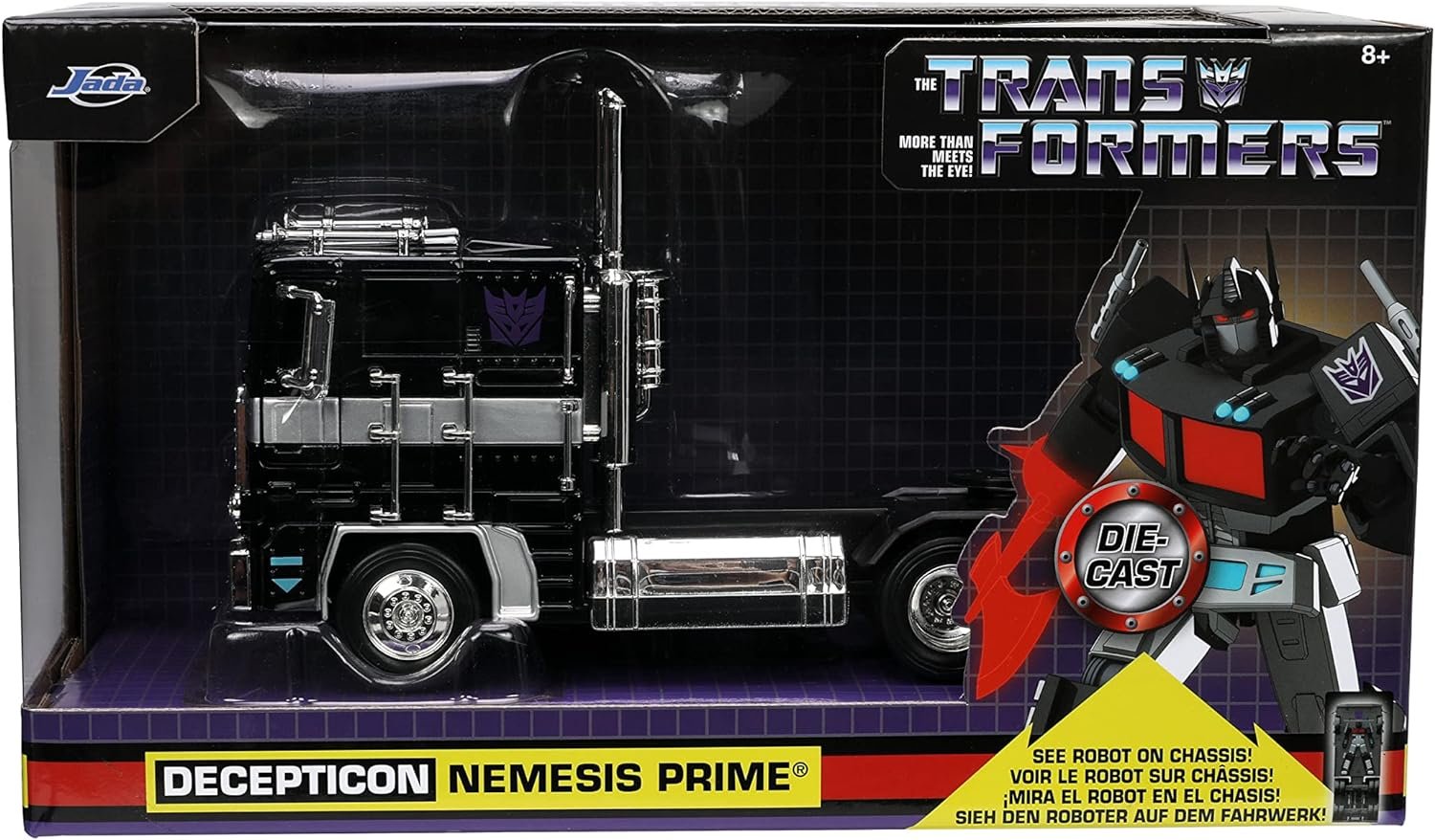 Jada Toys Transformers G1 Nemesis Prime Die-cast Car image 4