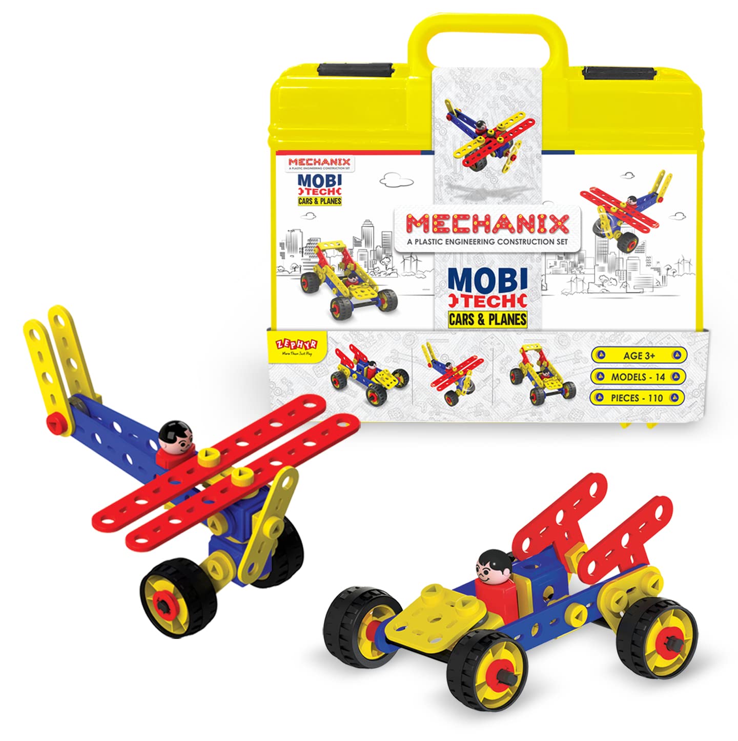 Plastic Mechanix Mobitech, Car & Plane Set