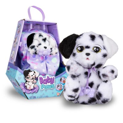 Baby Paws Dalmatian Puppy Toy with Swaddle Bag