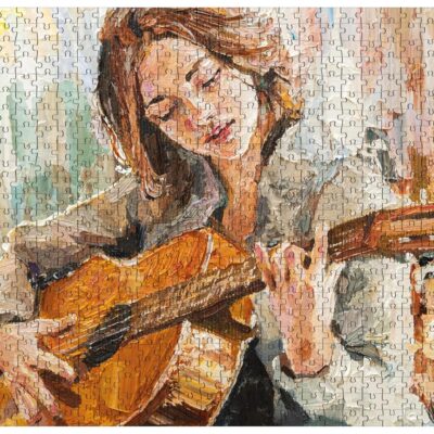 jigsaw women with guitar