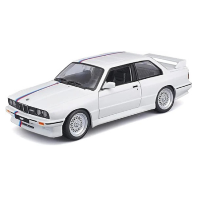 Bburago 1:24 BMW 3 M3 1988 White Diecast Model Car