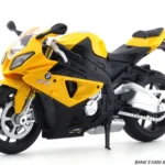 BMW S1000 RR Yellow 1:12 MSZ Diecast Model Bike